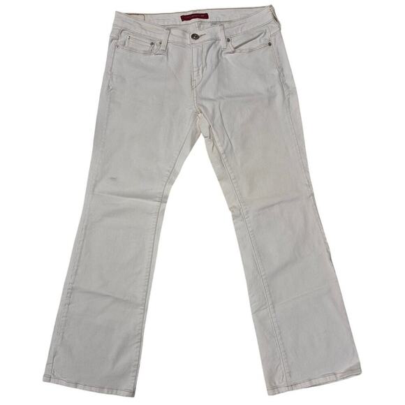 Levis Vintage Boot Cut 565 White Denim Wide Leg Jeans Women Sz 10M / 30W - Picture 2 of 5